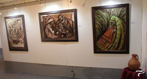 نمایشگاه نقاشی حلیمه پیری در زاهدان / تصاویر