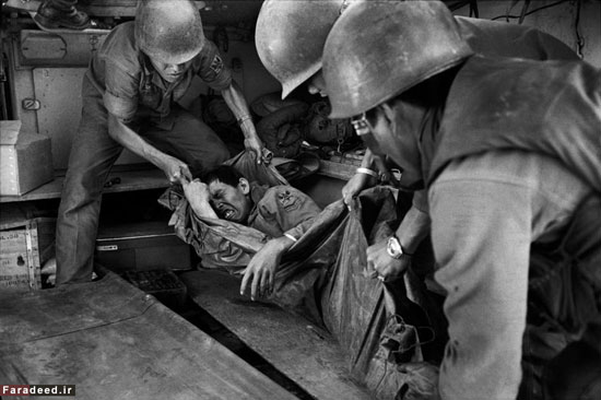 سرباز مجروح ارتش ویتنام جنوبی در منطقه "کانتوم". سال 1973