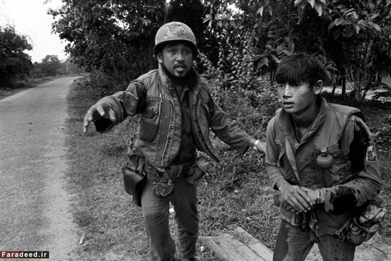 افسر مجروح ارتش ویتنام جنوبی در منطقه شمال سایگون. سال 1973