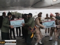 مراسم استقبال از 3شهید گمنام در فرودگاه زاهدان