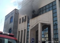 مهمانسرای بانک ملی در زاهدان آتش گرفت