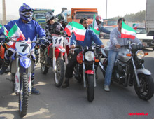رژه موتورسواران در زاهدان بمناسبت دهه فجر