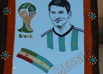 هدیه هنرمند زاهدانی به لیونل مسی/تصاویر