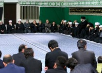 مراسم عزاداری شام غریبان حضرت اباعبدالله الحسین(ع) با حضور رهبر معظم انقلاب برگزار شد + تصاویر