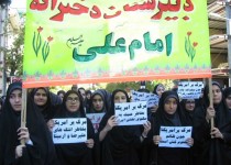 درس غیرت و وطن پرستی دانش آموزان بندرانزلی به وطن فروشان آمریکا پرست