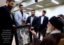 گفت‌وگوی چند تن از ورزشکاران با رهبر انقلاب