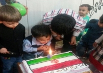 کیک تولد معنادار فرزند شهید مدافع حرم+تصاویر