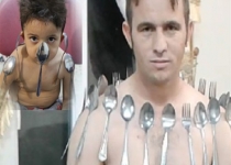 خاصیت آهن ربایی در بدن پدر و پسر اصلاندوزی!+تصاویر