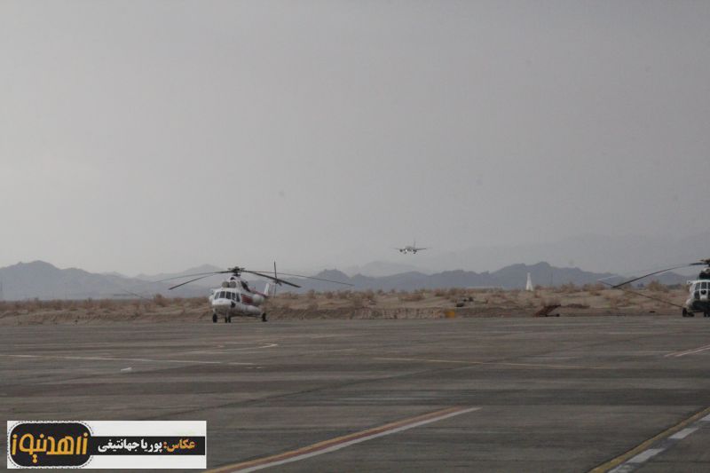 مراسم استقبال از 3شهید گمنام در فرودگاه زاهدان