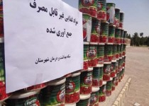 جمع آوری و معدوم سازی 15تن انواع موادغذایی فاسد در سرباز