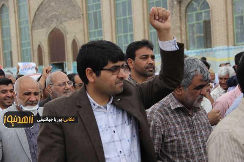 راهپیمایی مردم زاهدان در حمایت از بیانیه شورای عالی امنیت ملی کشور