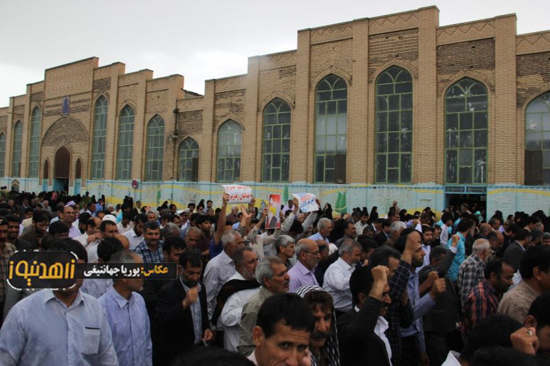 راهپیمایی مردم زاهدان در حمایت از بیانیه شورای عالی امنیت ملی کشور