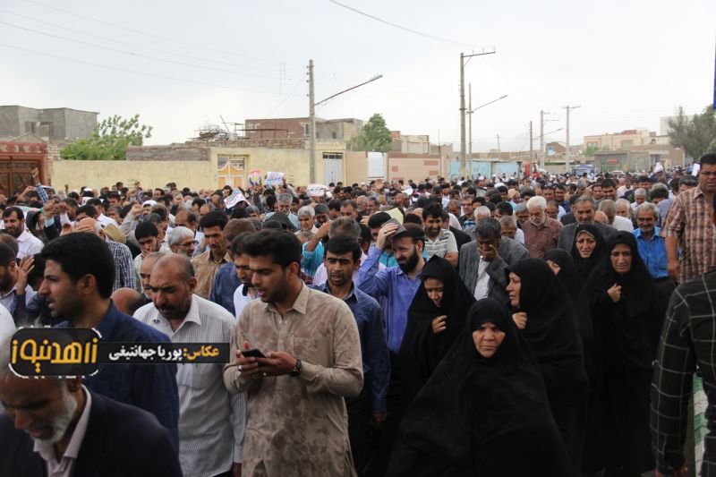 راهپیمایی مردم زاهدان در حمایت از بیانیه شورای عالی امنیت ملی کشور