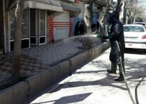 گندزدایی95کیلومتر از معابرسطح شهر زاهدان/صرف  یک و نیم میلیون لیترمحلول ضدعفونی برای مقابله با کرونا