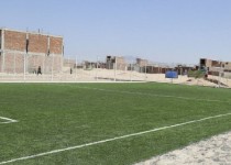 افتتاح زمین چمن مصنوعی مینی فوتبال  در روستای قاسم آباد  زاهدان