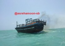 آتش‌سوزی یک فروند لنج در بندر کنارک/ حادثه خسارت جانی نداشت