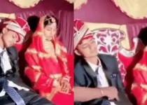 به خواب رفتن داماد در جشن عروسی!