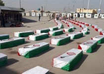 ورود پیکرهای مطهر ۳۵ شهید تازه‌تفحص‌شده دوران دفاع مقدس به کشور از مرز شلمچه