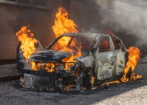 یک خودرو در شهرستان زاهدان طعمه حریق شد