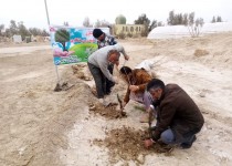 آئین درختکاری با کاشت هزار نهال در بقعه بی بی دوست زابل برگزار شد
