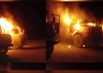 پلیس در تعقیب عاملان آتش‌سوزی ماشین‌آلات